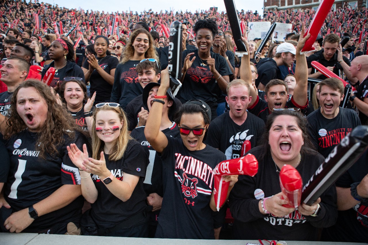 The football team defeated UCLA at Nippert Stadium.