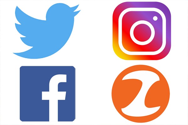 collage of social media logos