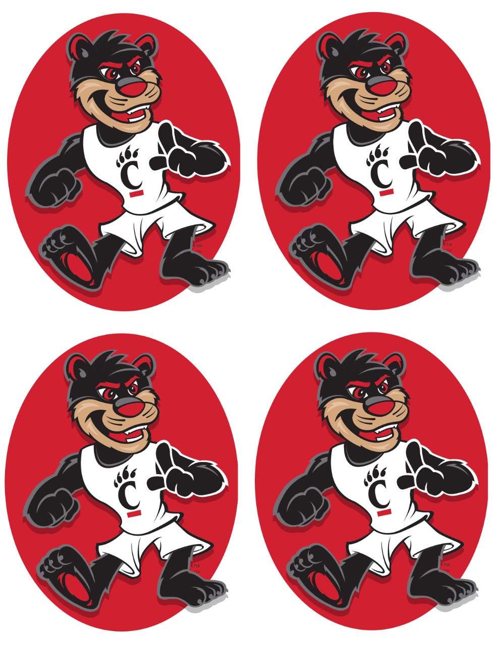 4 printable full body bearcats