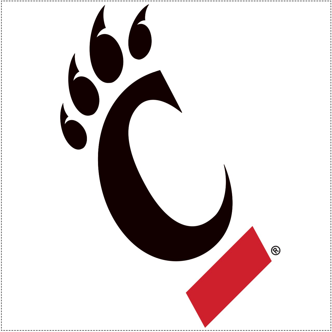 White Mortar Board C Paw Pintable Cutout
