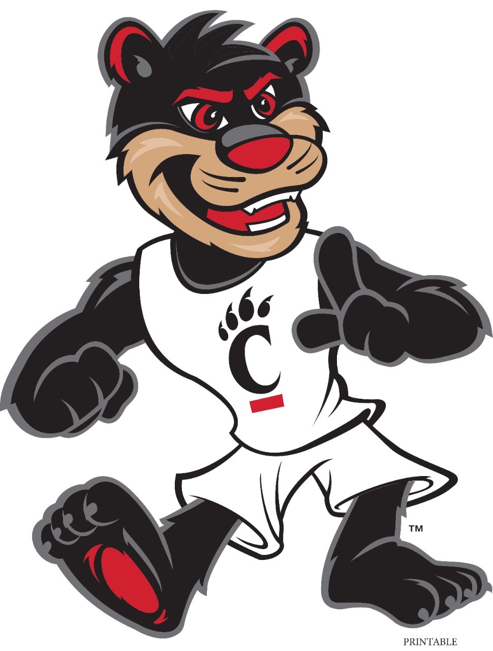 1 printable full body bearcat