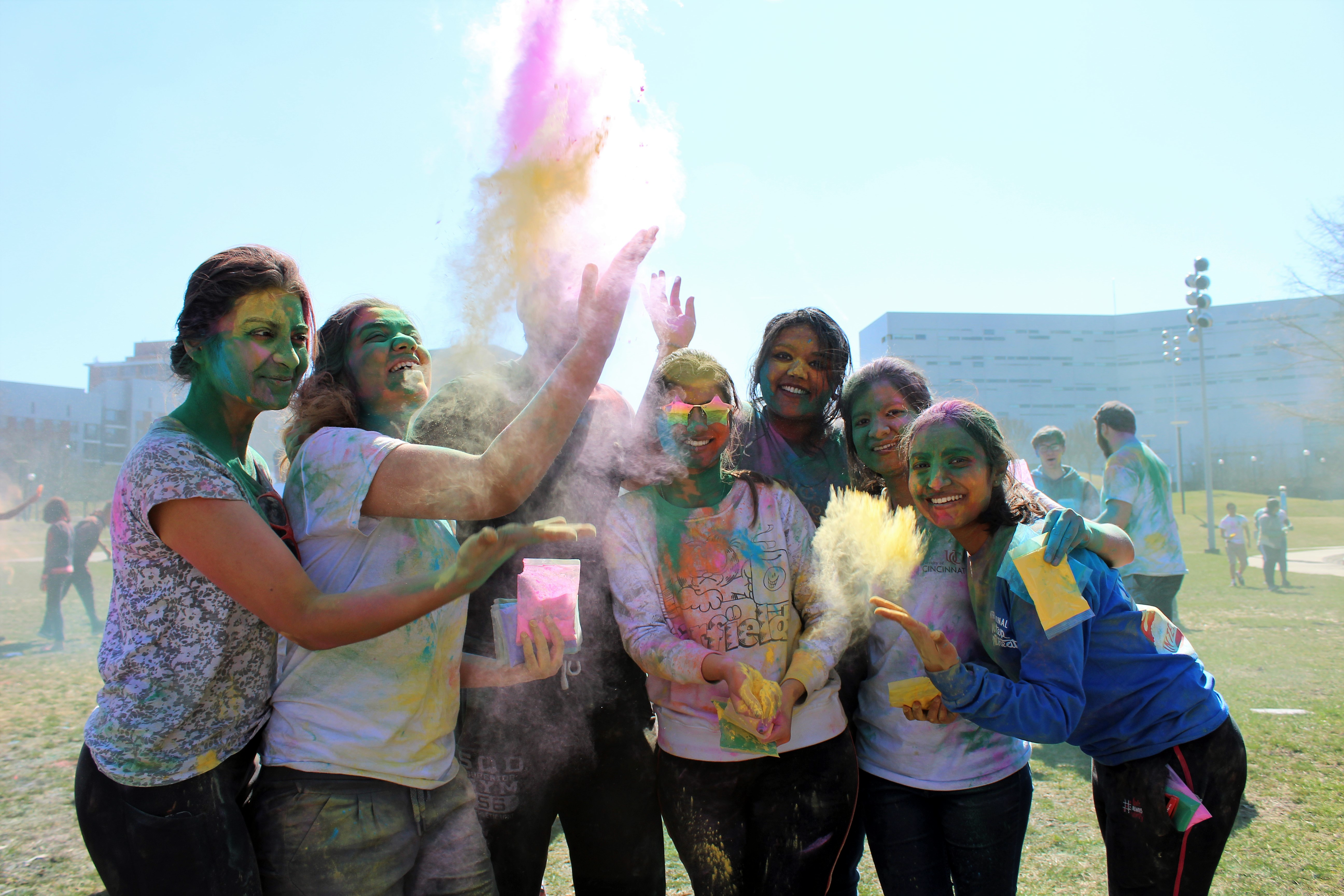 Girls at Holi Festival